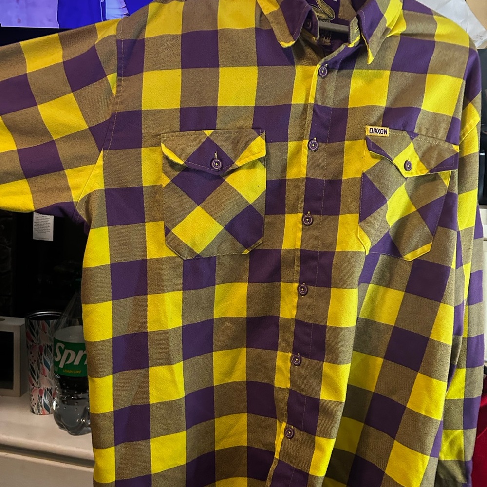 Kobe Bryant Limited Edition DIXXON Purple and Yellow Casual Button Down Shirt